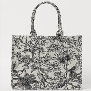 H&M Jacquard Weave Tote Bag